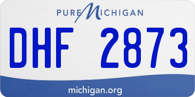 MI license plate DHF2873