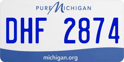 MI license plate DHF2874