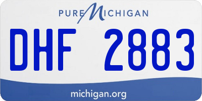MI license plate DHF2883