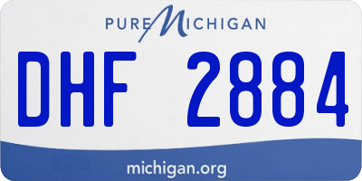 MI license plate DHF2884