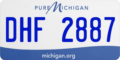 MI license plate DHF2887