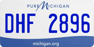 MI license plate DHF2896