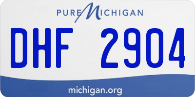 MI license plate DHF2904