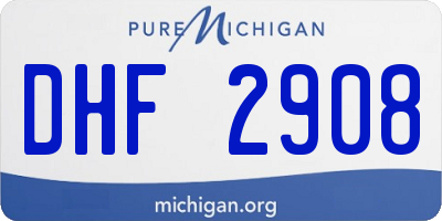 MI license plate DHF2908