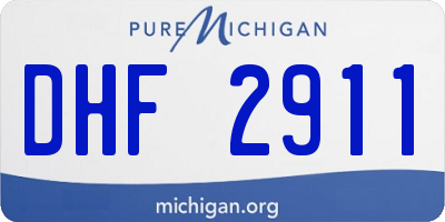 MI license plate DHF2911