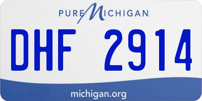 MI license plate DHF2914