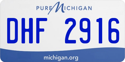 MI license plate DHF2916