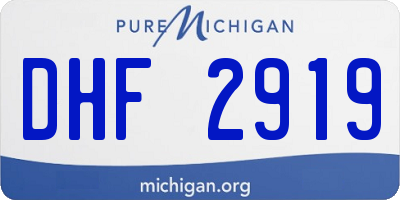 MI license plate DHF2919