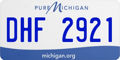 MI license plate DHF2921