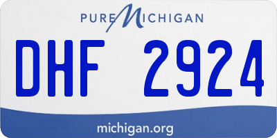 MI license plate DHF2924