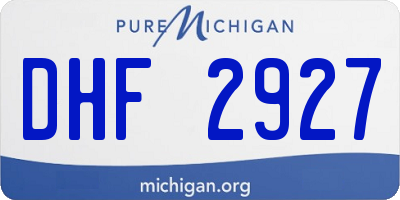 MI license plate DHF2927