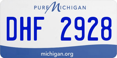 MI license plate DHF2928