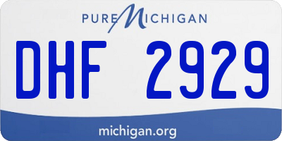 MI license plate DHF2929