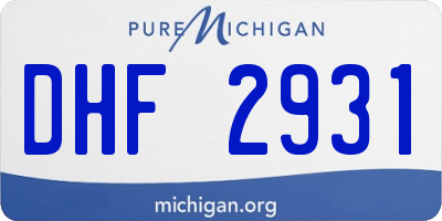 MI license plate DHF2931