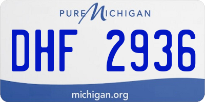 MI license plate DHF2936