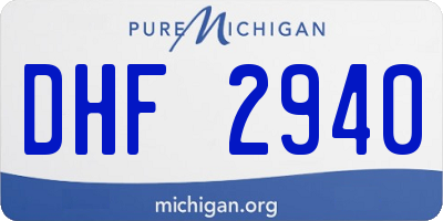MI license plate DHF2940