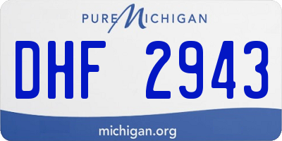 MI license plate DHF2943