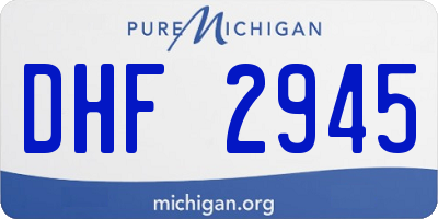 MI license plate DHF2945