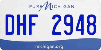 MI license plate DHF2948