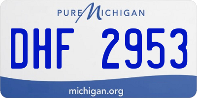 MI license plate DHF2953