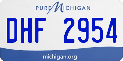 MI license plate DHF2954