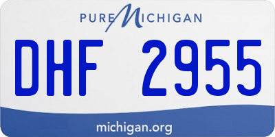 MI license plate DHF2955