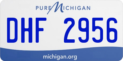 MI license plate DHF2956