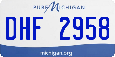 MI license plate DHF2958