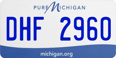 MI license plate DHF2960