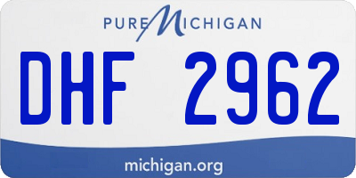 MI license plate DHF2962