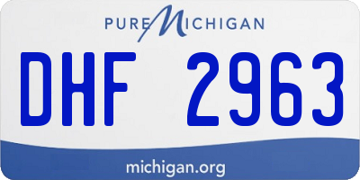 MI license plate DHF2963