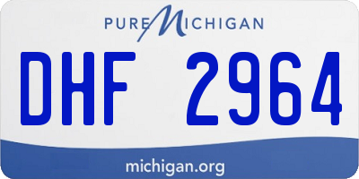 MI license plate DHF2964