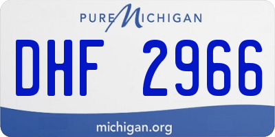 MI license plate DHF2966
