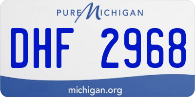 MI license plate DHF2968