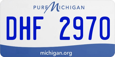 MI license plate DHF2970