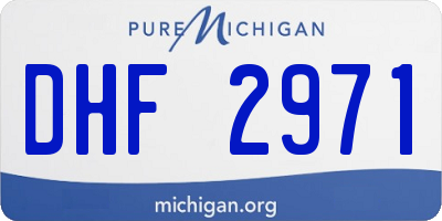 MI license plate DHF2971