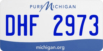 MI license plate DHF2973