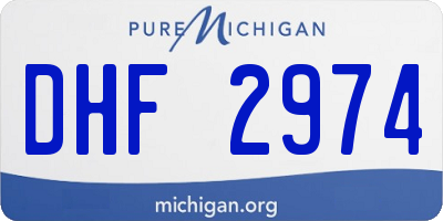 MI license plate DHF2974