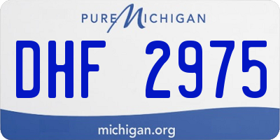 MI license plate DHF2975