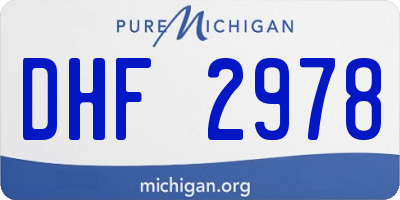 MI license plate DHF2978