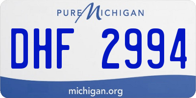 MI license plate DHF2994