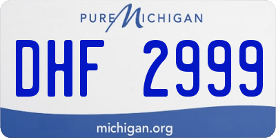 MI license plate DHF2999