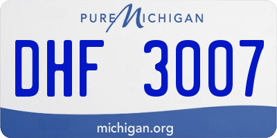 MI license plate DHF3007