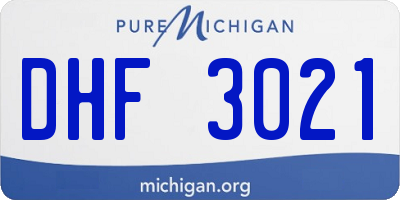 MI license plate DHF3021