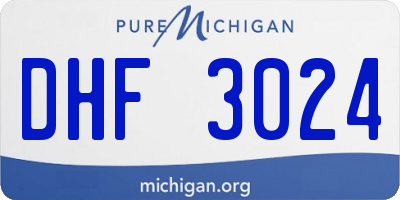 MI license plate DHF3024