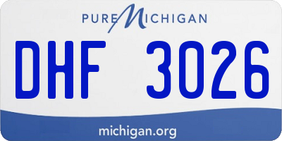 MI license plate DHF3026