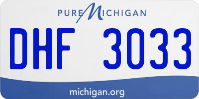 MI license plate DHF3033