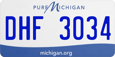 MI license plate DHF3034