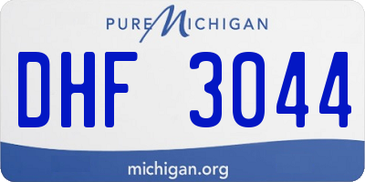 MI license plate DHF3044