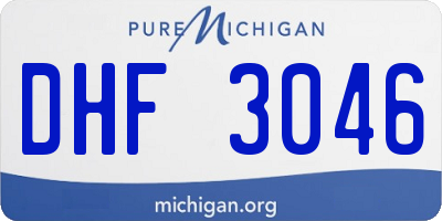 MI license plate DHF3046